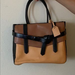 Reed Krakoff Tri- Color Boxer Tote Bag